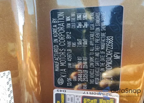 2017 Kia Sportage Lx from USA, damaged, VIN KNDPM3ACXH7235683